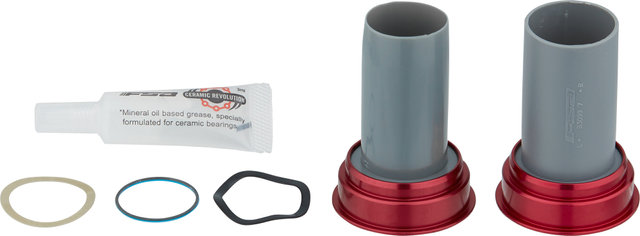 Eje de pedalier BB86 Pressfit 41 x 86,5 mm para bielas de carbono - rojo/ceramic