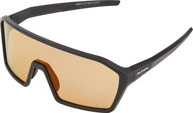 Ram Q-Lite V Sports Glasses - black matte/Q-Lite Varioflex red mirror