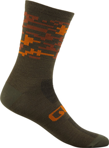 Giro Chaussettes Seasonal Merino Wool - trail green-camo/40-42