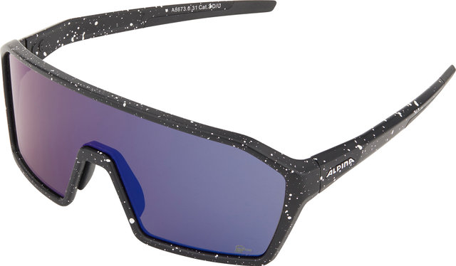Gafas deportivas Ram Q-Lite - black blur matt/Q-Lite blue mirror