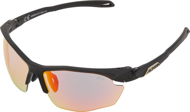 Twist Five HR QV Sports Glasses - black matte/Quattro/Varioflex rainbow mirror