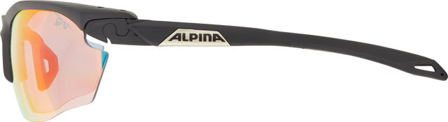 Alpina Gafas deportivas Twist Five HR QV - black matt/Quattro/Varioflex rainbow mirror