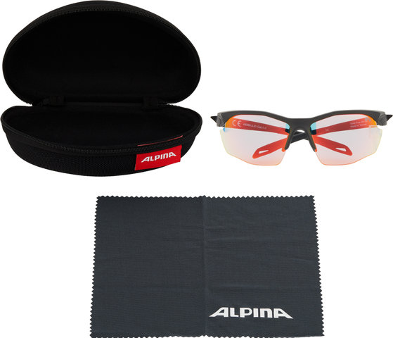 Alpina Twist Five HR QV Sportbrille - black matt/Quattro/Varioflex rainbow mirror