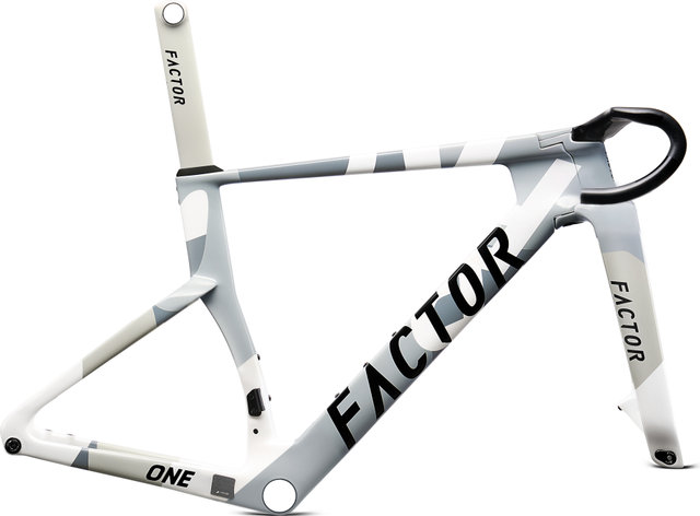 Factor Kit de Cadre ONE Nimbus Grey Disc Carbon SRAM 28" - nimbus grey/0 mm/M/28"/43 mm/38 cm, 110 mm, 0 mm Rise
