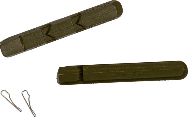 Kool Stop Plaquettes de Frein Cartridge R1 V-Brake Céramique - vert olive
