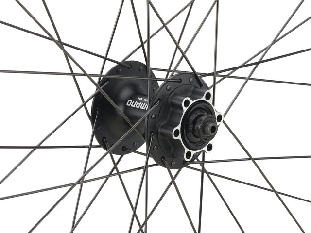 bc basic Juego de ruedas Mountain Alivio Disc 6 agujeros DT Swiss 466d 26" - negro | 26" set (RD 9x100 + RT 10x135) Shimano