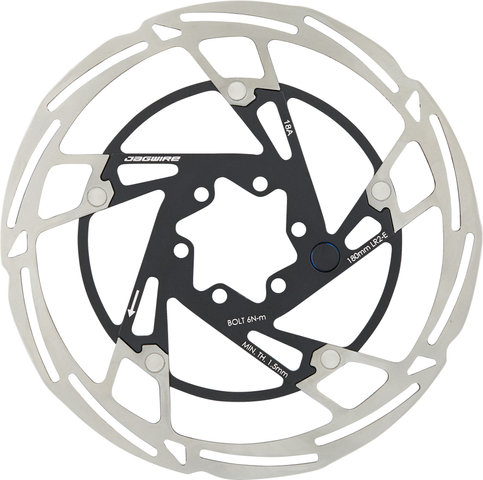 Pro LR2-E Disc 6-Bolt Brake Rotor with Magnet - silver-black/180 mm