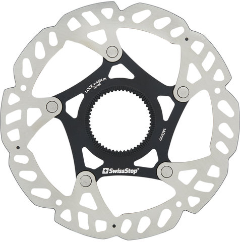 Swissstop Catalyst Pro Center Lock Brake Rotor - silver-black/140 mm