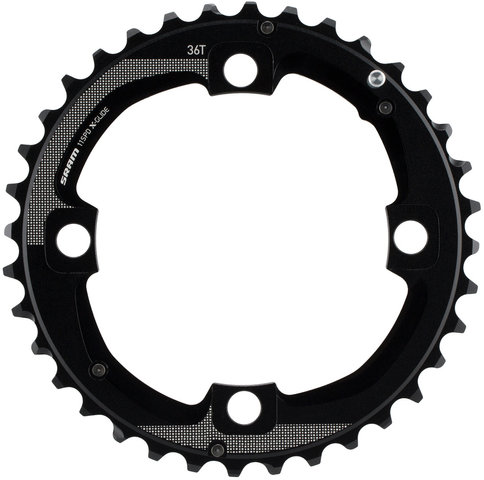 SRAM X-Glide 2x11-speed Chainring for GX 1400 / GX 1000 - blast black/36 tooth pin long