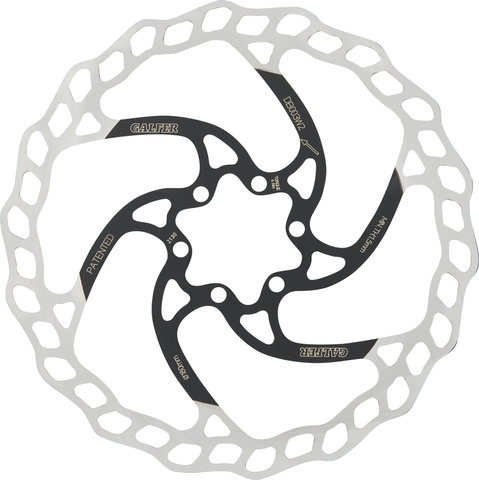 GALFER Fixed Disc Wave 2 mm MTB 6-Loch Bremsscheibe - silver-black/180 mm