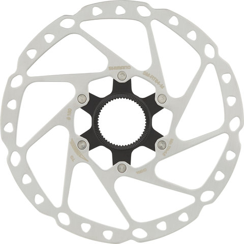 Shimano SM-RT64 Center Lock Brake Rotor for Deore w/ Magnet + Internal Teeth - silver-black/180 mm