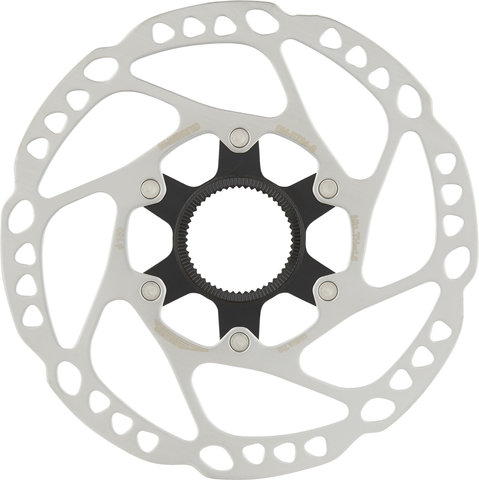 Shimano SM-RT64 Center Lock Brake Rotor for Deore w/ Magnet + Internal Teeth - silver-black/160 mm