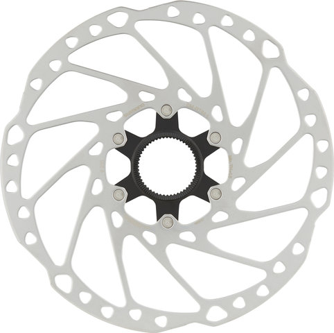 Shimano SM-RT64 Center Lock Brake Rotor for Deore w/ Magnet + Internal Teeth - silver-black/203 mm