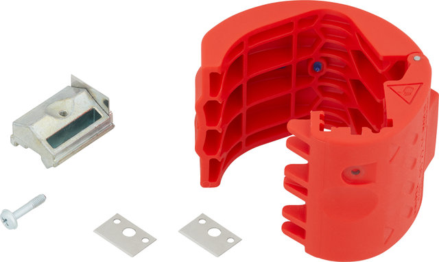 Cortador de tubos de plástico BiX y casquillos de sellado - rojo-azul/universal