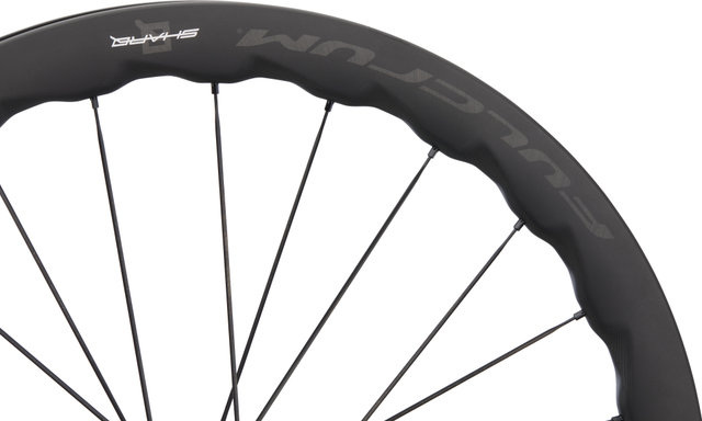 Fulcrum Sharq 42/47Disc Center Lock Carbon 28" Laufradsatz - schwarz/142 mm/100 mm/28"/Shimano Road