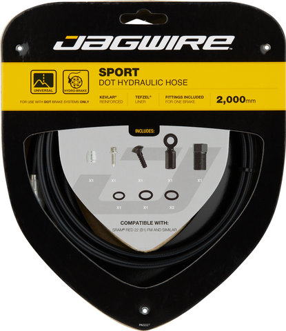 Jagwire Sport Hydraulic Brake Hose for DOT - black/Red 22 Flat / Force 22 Flat