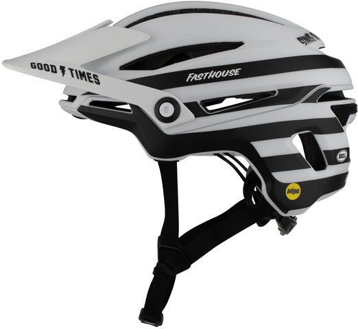 Bell Sixer MIPS Helm - fasthouse stripes matte white-black/55 - 59 cm