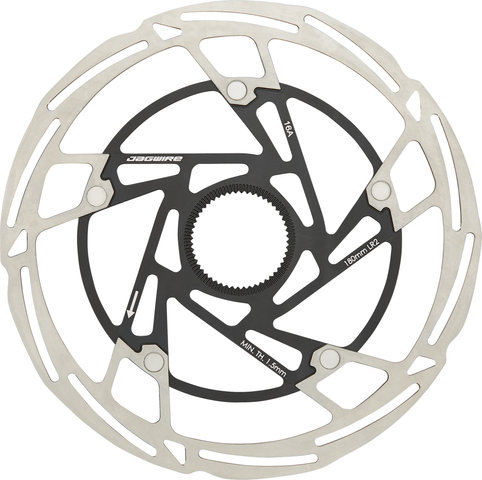 Pro LR2 Center Lock Disc Brake Rotor - silver-black/180 mm