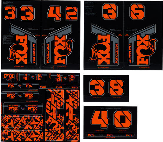 Fork and Shock Decal Kit up to 2021 Model - factory orange/universal