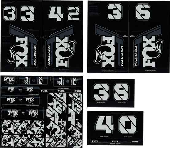 Fork and Shock Decal Kit up to 2021 Model - battleship grey/universal