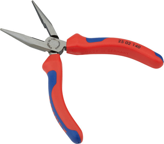 Knipex Flat Round Nose Pliers with Cutting Edge - red-blue/140 mm