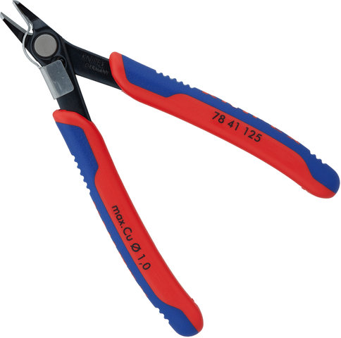 Super-Knips mit Drahtklemme - rot-blau/125 mm