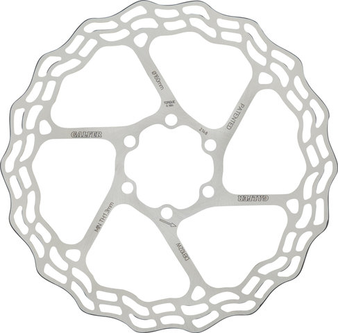 GALFER Disque de Frein Fixed Disc Wave 1,8 mm Road 6 trous - silver/160 mm