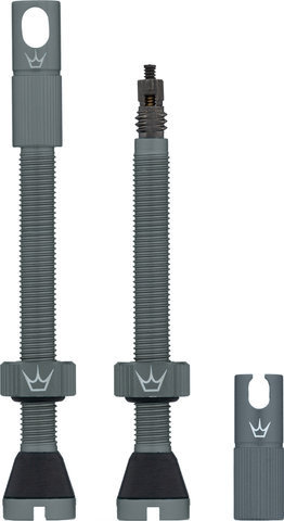 Peaty's Holeshot Fast Flow tubeless valves - slate | Presta Valve (SV) | 60 mm