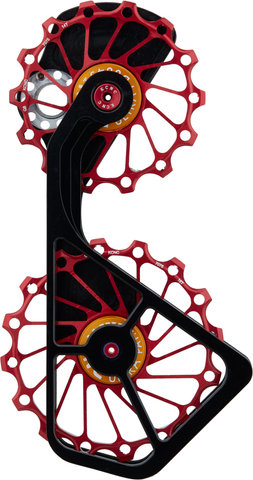 Chape + Galets de Dérailleur Jockey Wheels System - red/moyen