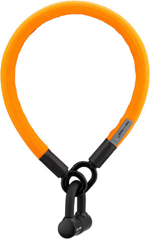 Candado de cadena eyelet + candado de arco U-Lock Mini - naranja/80 cm