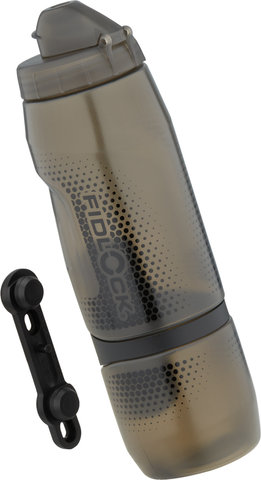 Bidon TWIST 800 ml avec Système de Porte-Bidon bike base - transparent-noir/800 ml