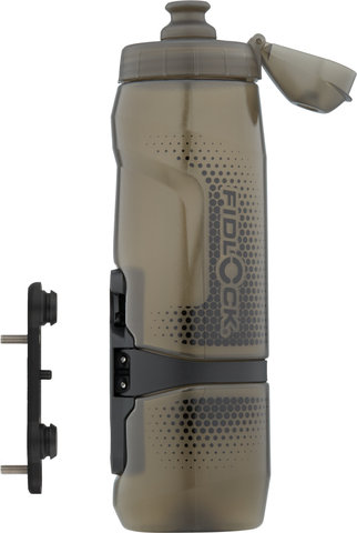 Bidón TWIST 800 ml con sistema de sujeción bike base - negro-transparente/800 ml