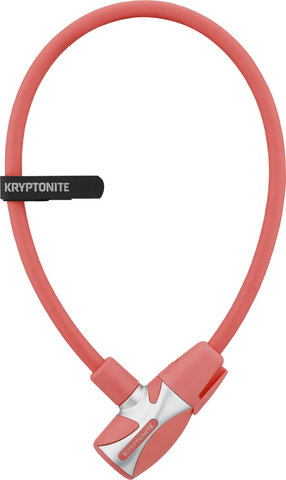 Candado de cable KryptoFlex 1265 Key Cable - salmón/65 cm