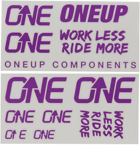 OneUp Components Set d'Autocollants Decal Kit - purple/universal