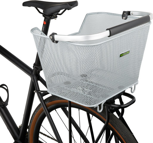 Racktime Baskit Deluxe 2.0 Bike Basket - silver/23 litres