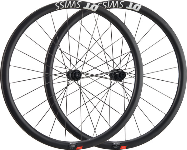 DT Swiss Set de Roues en Carbone ERC 1100 DICUT 35 Disc Center Lock 28" - noir/Set de 28" (avant 12x100 + arrière 12x142) Shimano