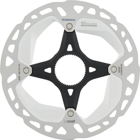 Shimano RT-MT800 Center Lock Brake Rotor for XT w/ Magnet + Internal Teeth - silver-black/160 mm