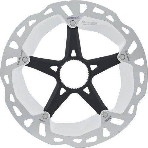 Shimano RT-MT800 Center Lock Brake Rotor for XT w/ Magnet + Internal Teeth - silver-black/180 mm