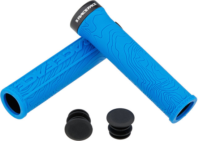 Race Face Half Nelson Lock On Handlebar Grips - blue/universal