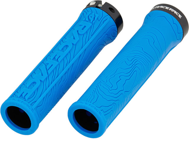 Race Face Half Nelson Lock On Handlebar Grips - blue/universal