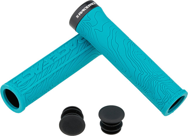 Race Face Half Nelson Lock On Handlebar Grips - turquoise/universal