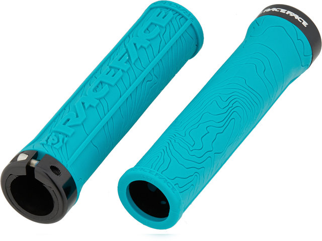 Race Face Half Nelson Lock On Handlebar Grips - turquoise/universal