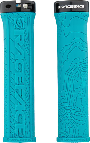 Race Face Puños de manillar Half Nelson Lock On - turquoise/universal