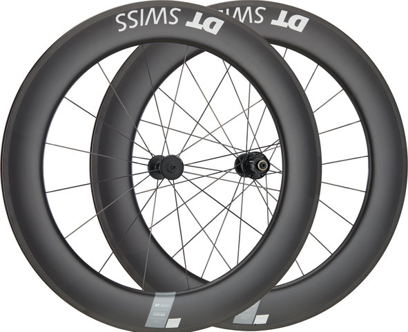 DT Swiss ARC 1400 DICUT 80 Carbon Felgenbremse 28" Laufradsatz - schwarz/28" Satz (VR 9x100 + HR 10x130) Shimano