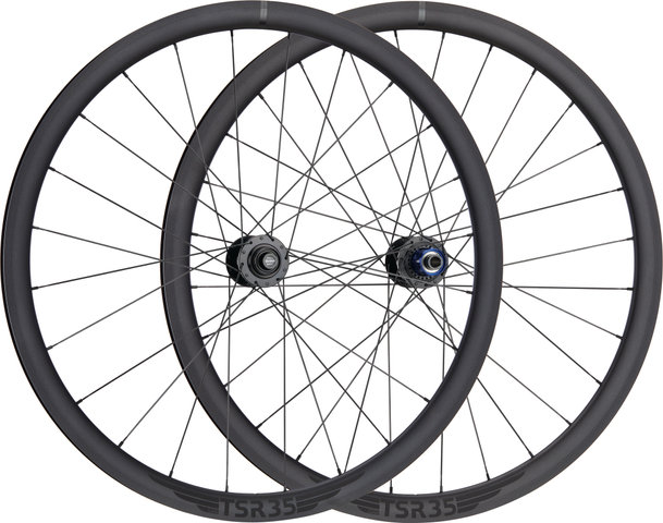 tune Juego de ruedas TSR35 Disc Center Lock 28" - negro/28" set (RD 12x100 + RT 12x142) Shimano