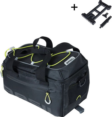 Basil Miles MIK Gepäckträgertasche - black lime/7 l