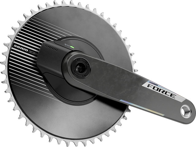 SRAM Juego de bielas con medidor de potencia Force E1 Aero DUB 1x12/13 carb - black/172,5 mm/50