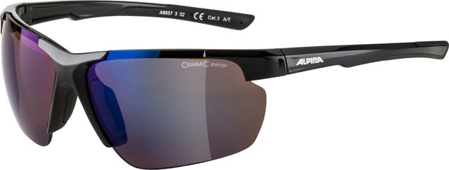 Alpina Defey HR Sportbrille - Black Gloss | ceramic mirror blue