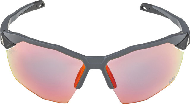 Alpina Twist Six HR QV Sports Glasses - midnight grey matt | quattro/varioflex rainbow mirror