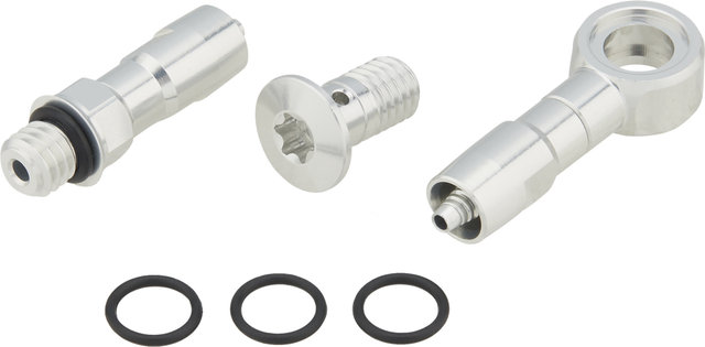 Trickstuff Beta Kevlar Hose Connection Set Banjo/Straight 6 mm - silver